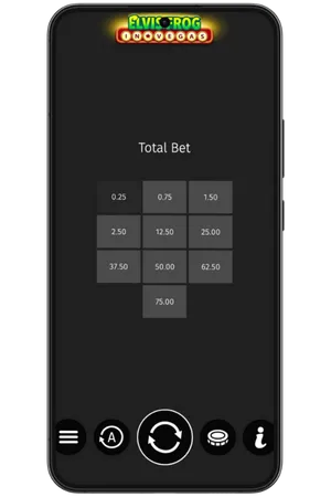 elvis frog slot total bet selection options
