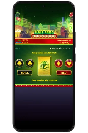 elvis frog slot gamble feature red or black